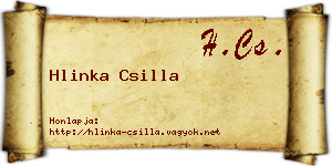Hlinka Csilla névjegykártya
