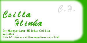 csilla hlinka business card